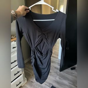 Bodycon dress with front slit